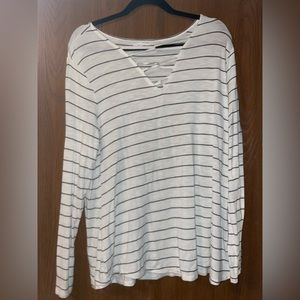 Black and white striped long sleeve
